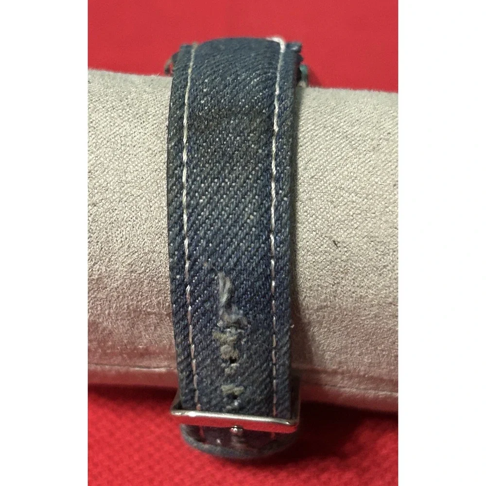 Geneva Blue Denim Women's 32mm Fashion Watch New Battery